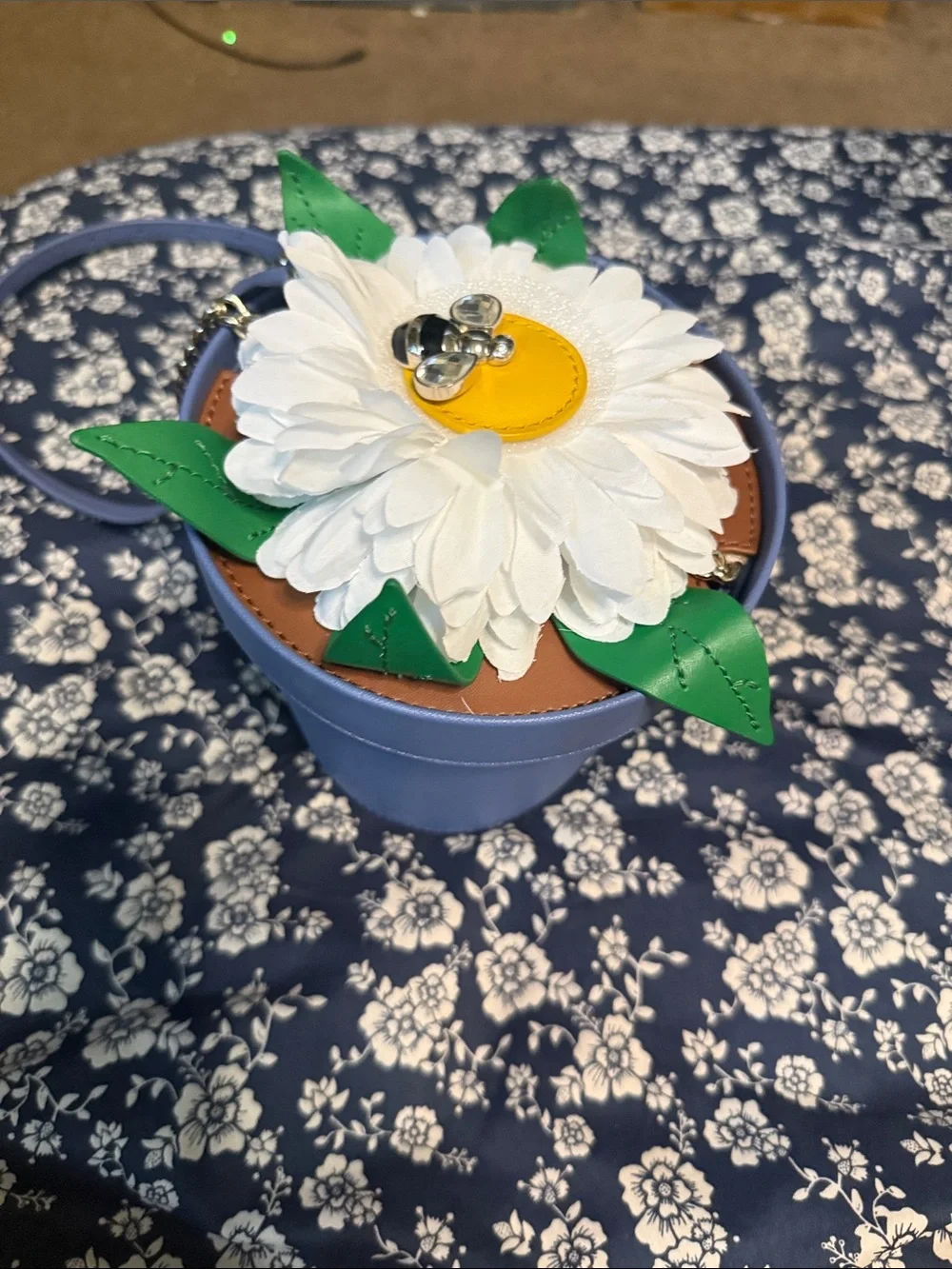 kate spade Lavender Round Shoulder Bag with White Daisy